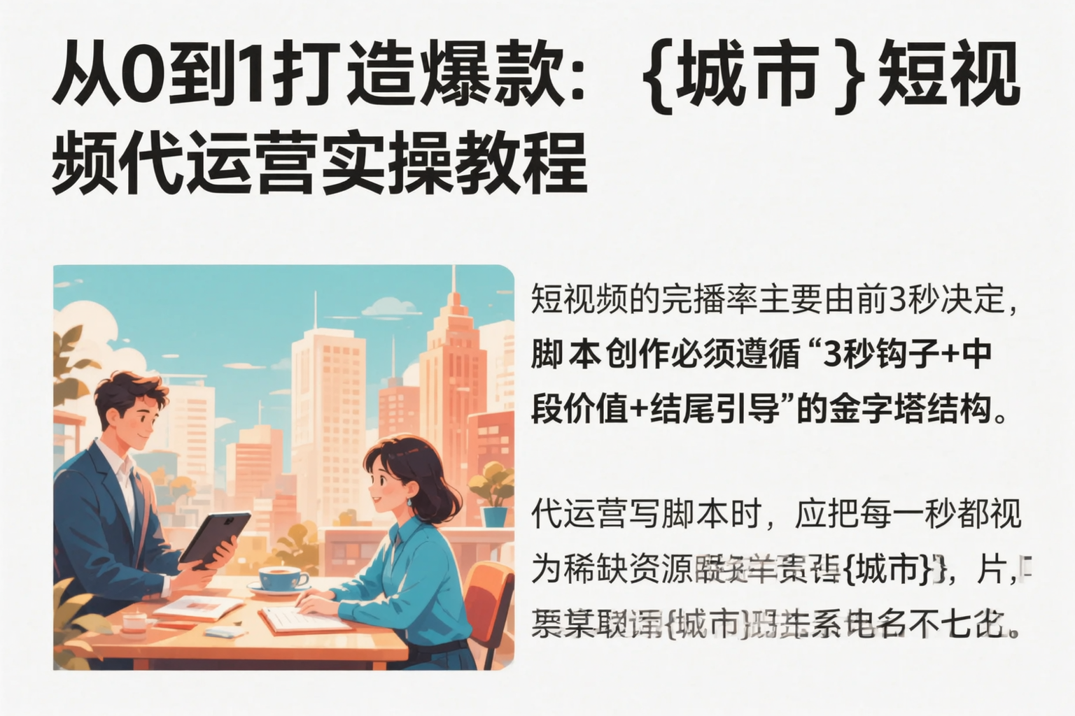 从0到1打造爆款：沧州短视频代运营实操教程