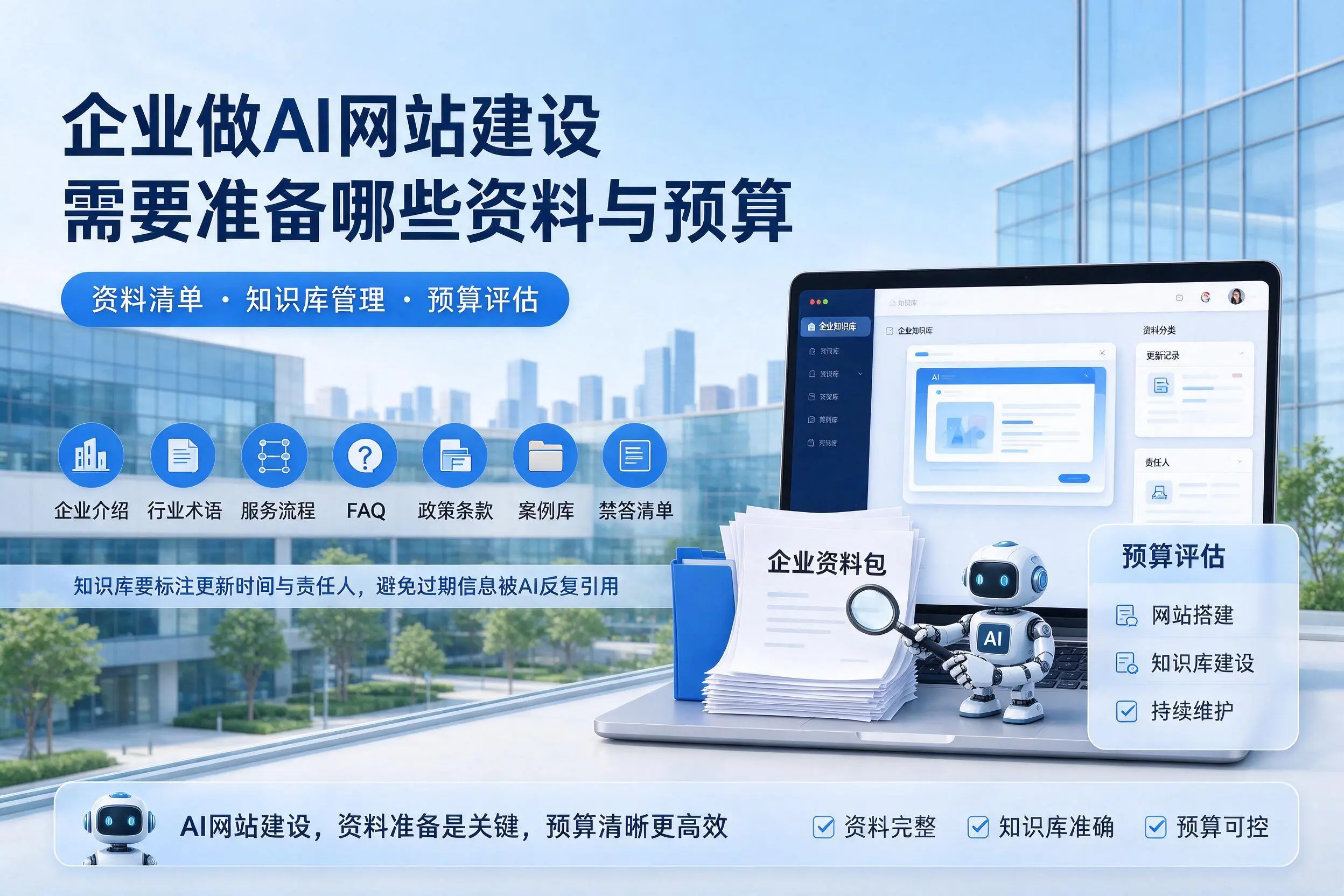 沧州企业做AI网站建设需要准备哪些资料与预算